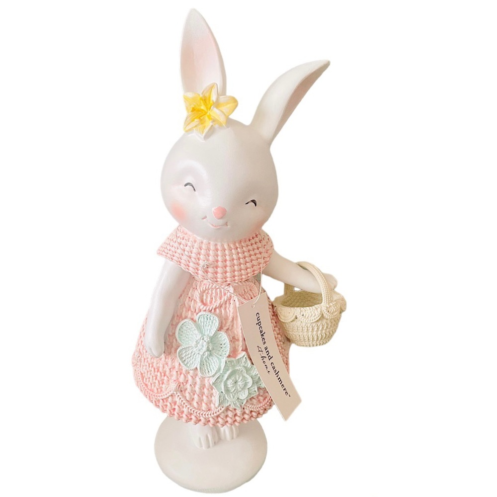 Bunny Pastel Pink Dress Easter Deco